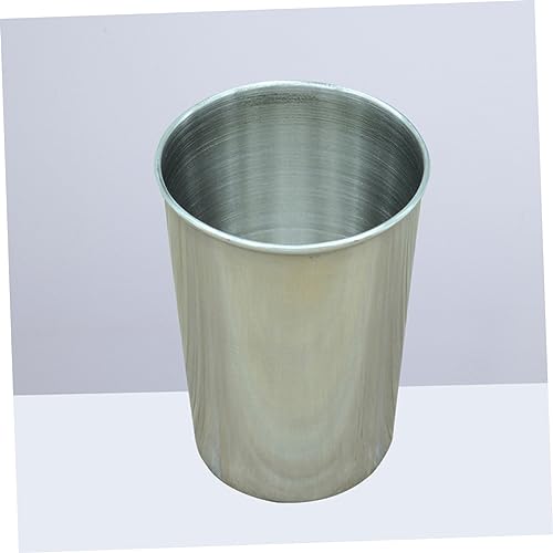 VALICLUD 2pcs Stainless Steel Cups Bathroom Toothbrush Tumbler Beverage Cup Silver Versatile Drinkware for Water Juice More Easy to Clean - size: 6X6cm