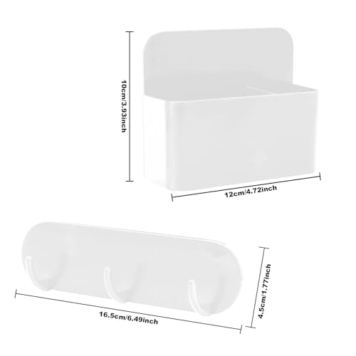 Magnetic Wall-Mounted Toothbrush Holder with Magnetic Hooks for Cruise ，Cruise Ship Essentials 2025- No Drilling Needed for Royal Caribbean & Alaska Cruise Ships, Caribbean Royal Must-Haves（White） - color: White