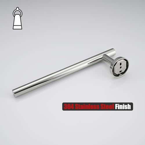JQK Hand Towel Holder Towel Ring Chrome, 10 Inch Thicken 0.8mm 304 Stainless Steel Bathroom Hand Towel Bar, 9 Inch Useable Length Wall Mount Towel Rack Hanger, Polished Steel, THH110L9-CH - color: Polished Steel