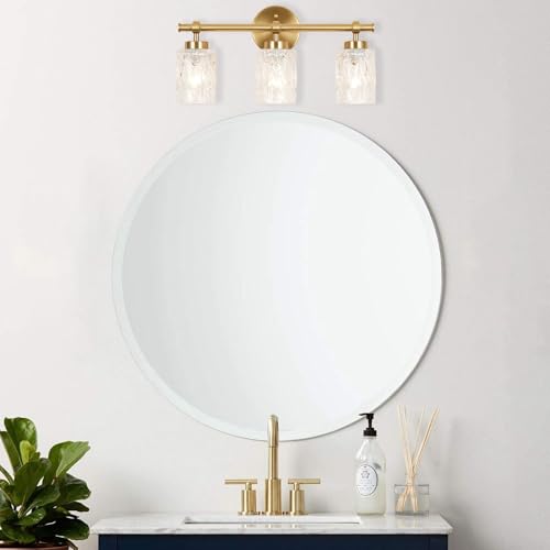 ALICE HOUSE 3-Light Vanity Light Fixture Over Mirror, Brushed Brass, Easy Bulb Replacement, LED Compatible, Bright and Elegant Bathroom Light for Makeup AL5095-W3 - size: 3 Light