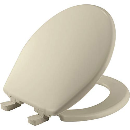 Bemis 730SLEC Slow Close Toilet Seat, Easy Clean Hinges and Durable Plastic Seat, Made in USA, Round, Bone - color: Bone, size: Round