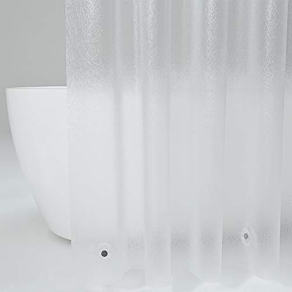 AooHome Frosted Shower Curtain Liner 8G Eva Extra Long Shower Curtain 72x78 Inch with Heavy Duty 5 Bottom Magnets, Thick Shower Liner for Shower Stall, Bathtubs, Semi Transparent - color: Pure Translucent, size: 72"W x 78"L (Pack of 1)