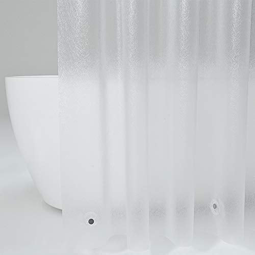 AooHome Shower Curtain Liner - 8G Eva Heavy Duty Frosted Bathroom Plastic Shower Liner with Rustproof Metal Grommets and 5 Bottom Magnets, Thickness, Water Repellent, Semi-Transparent, 72 x 75 Inch - color: Pure Translucent, size: 72"W x 75"L (Pack of 1)