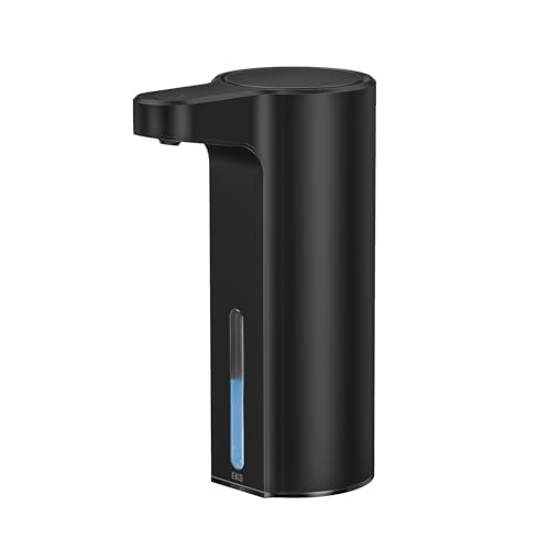 EKO Aroma 9 fl oz Automatic Liquid Soap Dispenser, Rechargeable & Water-Resistant Soap Dispenser for Kitchen and Bathroom with Adjustable Volume Control (Matte Black Steel) - color: Matte Black, size: 9 oz (Standard Rechargeable)