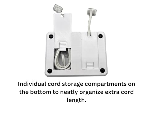 2 Slot Family Electric Toothbrush Charger Holder and Bathroom Organizer, for Select OralB and Philips Sonicare Tooth Brush Chargers (See Compatability Image), Countertop Stand or Wall-Mounted, White - size: 2 Openings