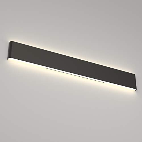 Ralbay LED Modern Bathroom Vanity Light 43.3"/35W Up and Down Matte Black LED Vanity Light for Bathroom Wall Light Fixtures - color: Black-Natural White, size: 43.3 inch