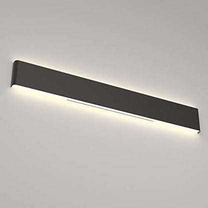Ralbay LED Modern Bathroom Vanity Light 43.3"/35W Up and Down Matte Black LED Vanity Light for Bathroom Wall Light Fixtures - color: Black-Natural White, size: 43.3 inch