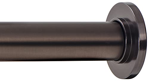 Ivilon Tension Curtain Rod - Spring Tension Rod for Windows or Shower, 16 to 24 Inch. Oil Rubbed Bronze ORB - color: Oil Rubbed Bronze