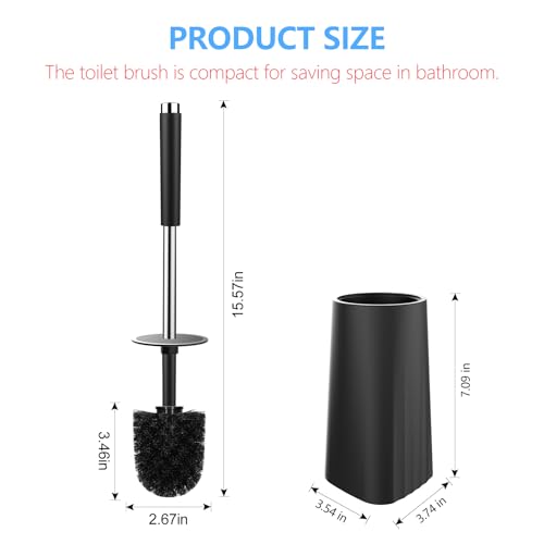 SetSail Toilet Brush and Plunger Set, Toilet Plungers for Bathroom Heavy Duty Toilet Bowl Brush & Toilet Brush Compact Size Toilet for Bathroom