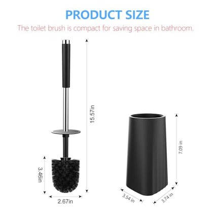 SetSail Toilet Brush and Plunger Set, Toilet Plungers for Bathroom Heavy Duty Toilet Bowl Brush & Toilet Brush Compact Size Toilet for Bathroom