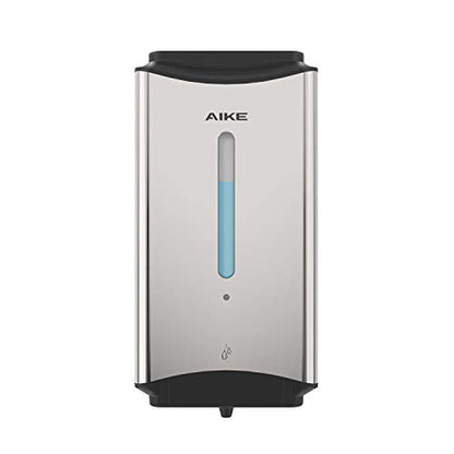 AIKE Heavy Duty Automatic Soap Dispenser,37oz for Bathroom,Polished Steel | 5-Level and Savety Key for Commercial(4*AA Batteries Not Included),Screw Wall Mount for Space-Saving,Stainless Steel AK1206 - color: Polished Stainless Steel