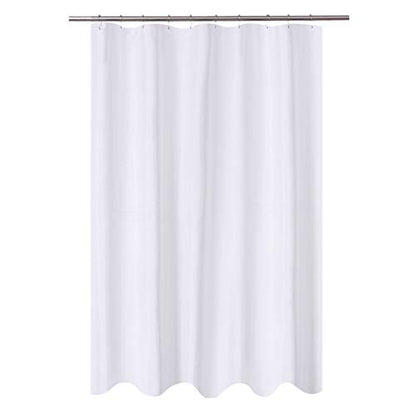 N&Y HOME Fabric Shower Curtain Liner 54 x 72 inches Bath Stall Size, White | Hotel Quality, Bottom Magnets, Machine Washable, Water Repellent, 54x72 Bathroom Curtain with Grommets - color: White, size: 54"W x 72"L (Pack of 1)