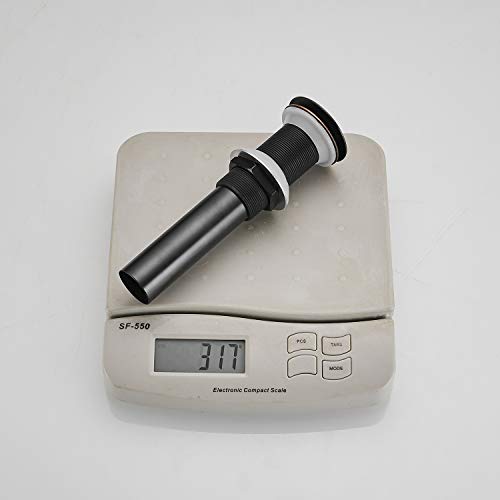 15/8" Bathroom Faucet Vessel Vanity Sink Pop Up Drain Assembly Stopper Plug | Without Overflow Fits Bathroom Standard Sink Hole 1-1/2" to 1-3/4" Oil Rubbed Bronze Push & Seal by Homevacious - color: Oil Rubbed Bronze, style: Without Overflow