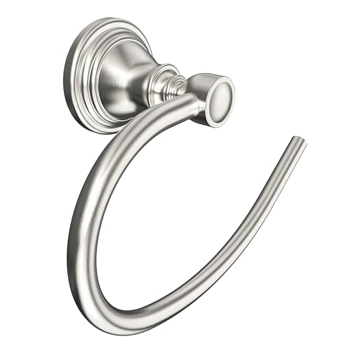 Towel Ring Wall Mounted for Bathroom, Brushed Nickel Towel Holder | 304 Stainless Steel Heavy Duty Hand Towel Holder Waterproof & Rustproof Towel Hanger Raised Base - color: Brushed Nickel
