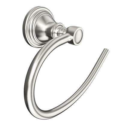 Towel Ring Wall Mounted for Bathroom, Brushed Nickel Towel Holder | 304 Stainless Steel Heavy Duty Hand Towel Holder Waterproof & Rustproof Towel Hanger Raised Base - color: Brushed Nickel