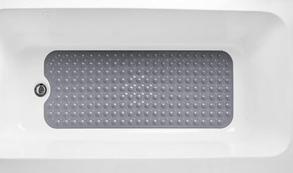 Extra-Long Non-Slip Bathtub & Shower Mat 39”x16” (Smooth/Non-Textured Tubs Only) Safe, Clean, Machine-Washable, Superior Grip&Drainage, Vinyl, Opaque Gray (Grey) - color: Opaque Gray (Grey), size: 39" x 16" (Rectangular)