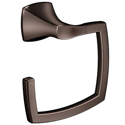 Moen Voss Oil-Rubbed Bronze Bathroom Hand Towel Ring, YB5186ORB - color: Oil Rubbed Bronze, size: 11.61 x 2.83 x 6.81 inches
