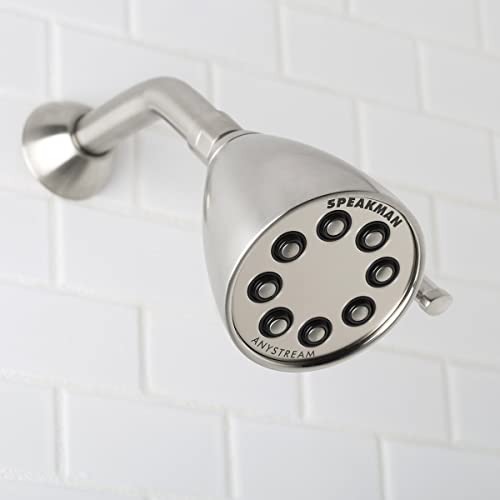 Speakman S-2251-MB Signature Icon Anystream High Pressure Adjustable Solid Brass Shower Head, 2.5 GPM, Matte Black - color: Matte Black, size: 2.5 GPM