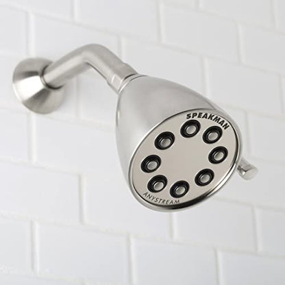Speakman S-2251-MB Signature Icon Anystream High Pressure Adjustable Solid Brass Shower Head, 2.5 GPM, Matte Black - color: Matte Black, size: 2.5 GPM