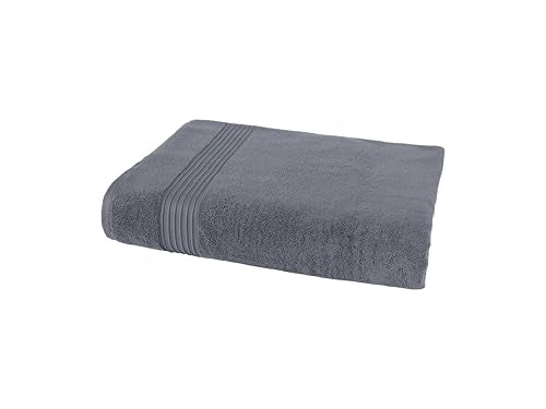Milara Plush Turkish Cotton Bath Sheet, Anthracite, 700 GSM, 35x70 in | Oversized 35x70in | 700 GSM Turkish Combed Cotton | Air-Spun Construction for a Plush Feel | OEKO-TEX® Standard 100 Certified - color: Anthracite (Dark Gray), size: Bath Sheet (1 Pcs)