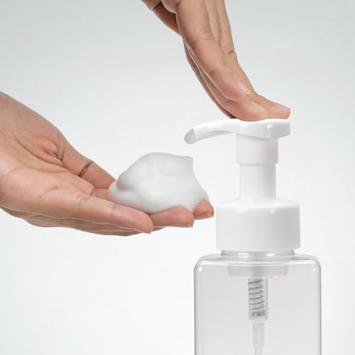 Ginger Lily Farms 2-Pack/15 oz Foaming Soap Dispenser, Plastic | for Hands, Body & Hair, Moisturizing Wash, Salon Wash, Spa Cleanser, Salon & Spa Essentials, Manicure & Pedicure Supplies - style: 15 Oz Clear