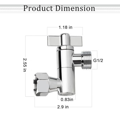 Adjustable Shower Head Extension Adapter, 360° Rotatable Angle | All-Metal Adapter, fits fixed & rainfall shower heads, easy installation, corrosion-resistant chrome finish