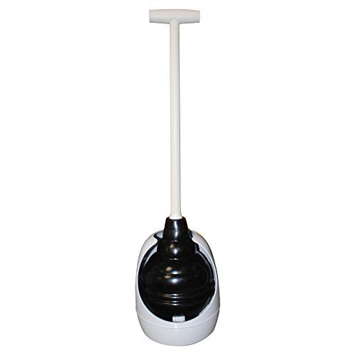 Korky 95-4A Beehive Max Universal Toilet Plunger and Holder - Fits all Old and New Toilets - Powerful Plunge - Easy Grip T-Handle - Made in USA - style: Non-Adjustable Handle + Holder