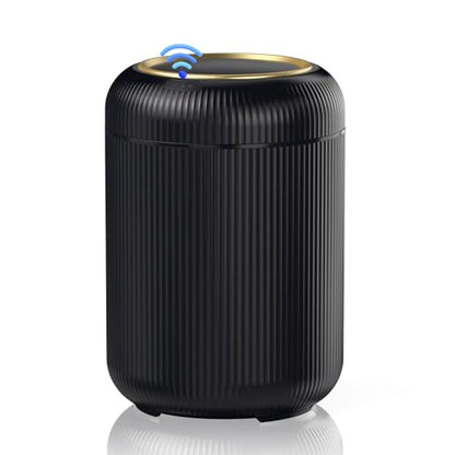 Procade Touchless Trash Can Bathroom,Small Motion Sensor Trashcan with lid | 3 Gallon Automatic Garbage Can,Smart Gold and Black Trash Bin,Auto WasteBasket for Bedroom,Office,Dorm,Toilet, rv, Kitchen - color: Black