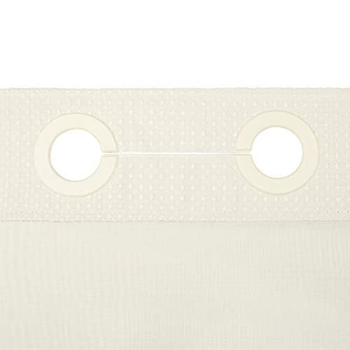 RiverDream Heavyweight Waffle No Hook Shower Curtain with Liner,Cream,71x74 | Dotted Waffle,Snap-in Liner,Heavy Duty,Quick Dry,Mesh Top Window,With Bottom Magnets,Hotel-Grade,Washable,Standard Size - color: Cream, size: 71"W x 74"L (Pack of 1)