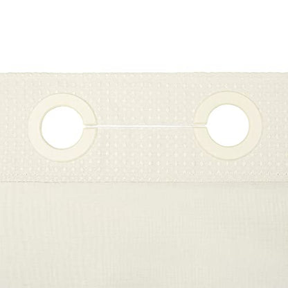 RiverDream Heavyweight Waffle No Hook Shower Curtain with Liner,Cream,71x74 | Dotted Waffle,Snap-in Liner,Heavy Duty,Quick Dry,Mesh Top Window,With Bottom Magnets,Hotel-Grade,Washable,Standard Size - color: Cream, size: 71"W x 74"L (Pack of 1)