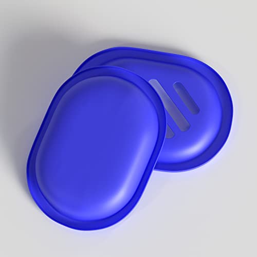 Topsky 2 Pcs Soap Dish Soap Holder for Shower, Soap Dishes Soap Savers for Bar Soap, Soap Bar Holder Shower with Drip Tray, Plastic Double Layer Draining Soap Box for Bathroom Kitchen - Blue - color: Dark Blue