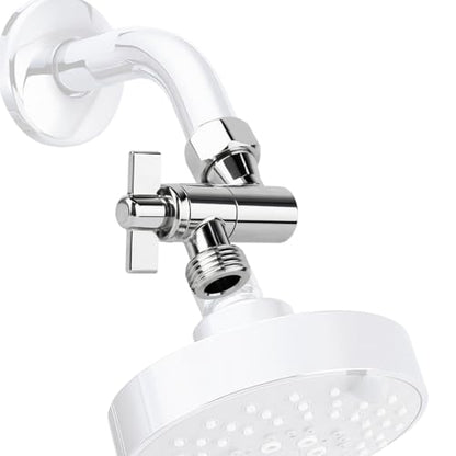 Adjustable Shower Head Extension Adapter, 360° Rotatable Angle | All-Metal Adapter, fits fixed & rainfall shower heads, easy installation, corrosion-resistant chrome finish