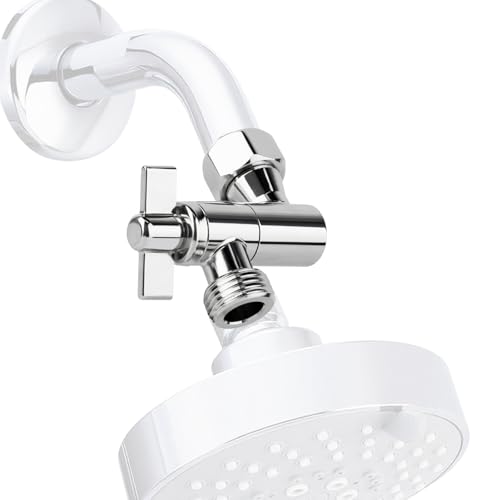 Adjustable Shower Head Extension Adapter, 360° Rotatable Angle | All-Metal Adapter, fits fixed & rainfall shower heads, easy installation, corrosion-resistant chrome finish
