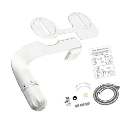Toilet Seat Attachment Double Nozzle Bidet Adjustable Water Flows None Electric Bidet Toilet Attachment Easy Installation Cold Water Sprayer Bidets for Toilets - color: Asian model