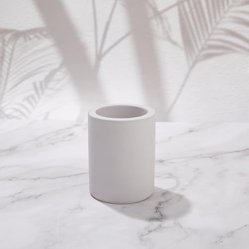 Drying Stone Toothbrush Holder, Diatomite Toothbrush Holders for Bathroom Counter, Quick Drying Electric Toothbrush and Toothpaste Holder Bathroom Organizer, Light Grey - color: Light Grey