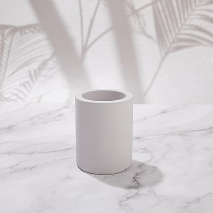 Drying Stone Toothbrush Holder, Diatomite Toothbrush Holders for Bathroom Counter, Quick Drying Electric Toothbrush and Toothpaste Holder Bathroom Organizer, Light Grey - color: Light Grey
