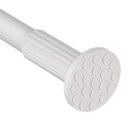 ZOCONE Tension Curtain Rod, No Drilling, Adjustable 51-168 Inch, White | 1.26" Diameter Heavy Duty Tension Rod, Rust-Proof, Tool-Free, Renter Friendly for Bathroom Window Room Divider Patio - color: White, size: 51-168 Inches