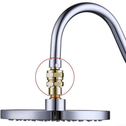 Shower Head Adapter 360° Rotating Ball Joint Adjustable Swivel Extension for Fixed Handheld Rain Shower Heads Stainless Steel G1/2 Connector