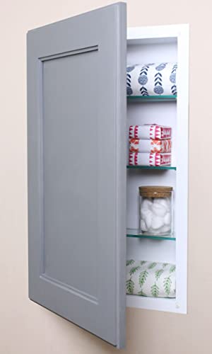 Shaker Style Medicine Cabinet - No Mirror! (Dark Gray, 14x24) - color: Dark Gray Plain, size: 14x24