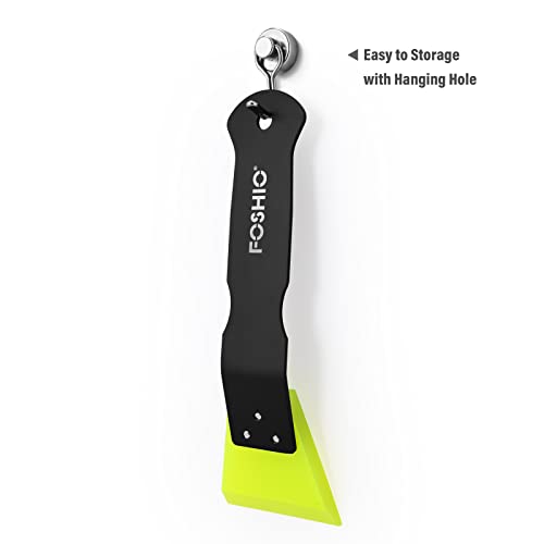 FOSHIO 2 Pack Small Squeegee for Vinyl, Stainless Steel Handle Mini Squeegee for Mirror Shower Glass Door Window Cleaning, Car Light, Bumper Vinyl Wrap Window Tint Kit