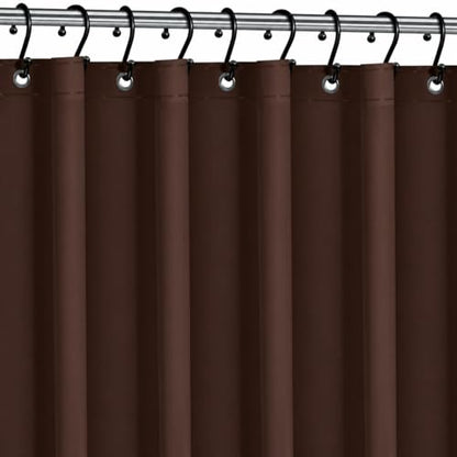 No Smell Shower Curtain Liner 72x72 Chocolate - PEVA Plastic Shower Curtain for Bathroom, PVC-Free Waterproof Brown Shower Liner with Metal Grommets and Magnet-Weighted Bottom Hem - Washable Liner - color: Chocolate