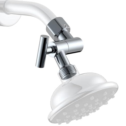All Metal Shower Head Elbow Adapter - Chrome | Adjustable Shower Head Extension Adapter Shower Arm Extension Connector for Showerhead, Wall Mounted - color: Chrome