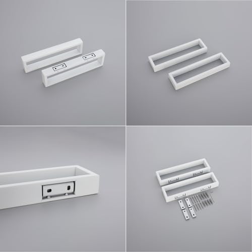GERZWY Bath Towel Holder Stainless Steel Towel Hanger Wall Mount Towel Ring for Bathroom 2 Pack, White - color: White