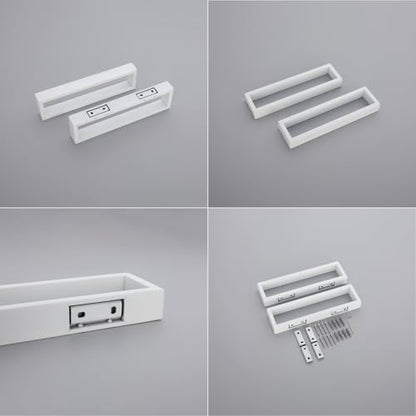 GERZWY Bath Towel Holder Stainless Steel Towel Hanger Wall Mount Towel Ring for Bathroom 2 Pack, White - color: White