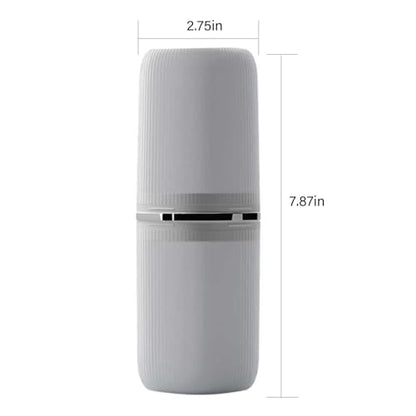 Toothbrush Travel Case Portable Travel Toothbrush Holder, Large Travel Toothbrush Cup for School, Camping, Business Trip, Bathroom, Cruise (White) - color: White