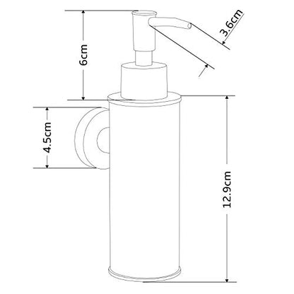 BGL Soap Dispenser Stainless Stee Black Round 304 Wall Mount Liquid and Soap Dispenser for Kitchen and Bathroom - color: Black