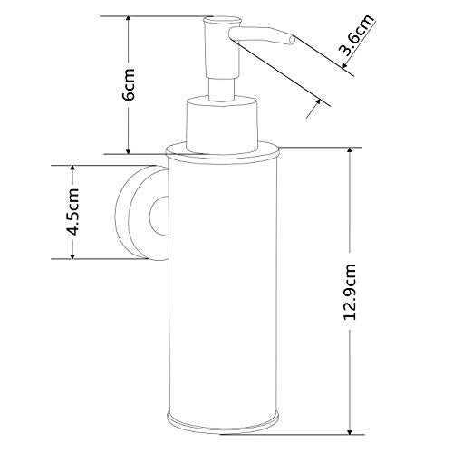 BGL Soap Dispenser Stainless Steel 304 Chrome Wall Mount Liquid and Soap Dispenser for Kitchen and Bathroom - color: Silver