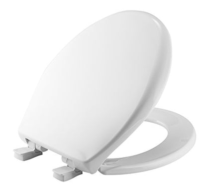 MAYFAIR Toilet Seat will Slow Close and Never Come Loose, ROUND, Long Lasting Plastic, White, 20SLOWE - color: White, size: Round