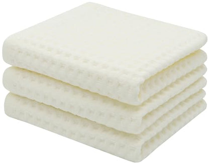 Mia's Dream Cotton Bathroom Hand Towels Set,3 Pack,13" x 27",Beige | Quick Drying Hand Towels for Bathroom & Kitchen, Thin Bath Towels and Washcloths Sets, Soft Face Towels - color: Beige (Hand Towel：13" X 27")