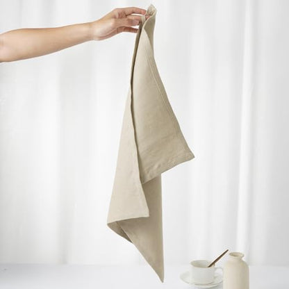 Linen Thick Kitchen Towels Set of 2-100% Linen Dish Towels with Hanging Loops, Super Soft Quick Dry Tea Towels Stonewashed and Handcrafted 17.7 x 23.6 Inch,Dark Apricot - color: Dark Apricot, size: Hand Towel